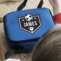 Personalised Football Blue Lunch Bag, thumbnail 1 of 4