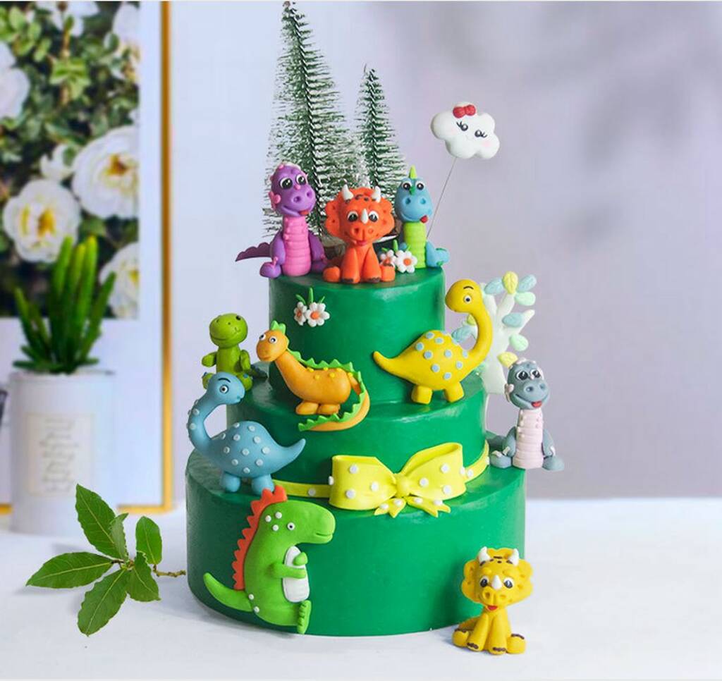 Set Of Four Dinosaur Birthday Cake Toppers, 1 of 5