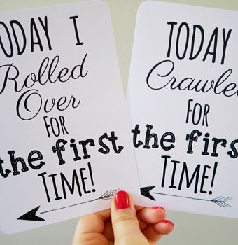 Classic Twin Baby Milestone Cards, 2 of 3