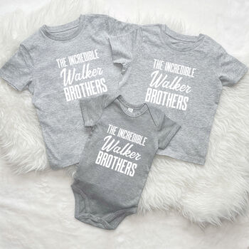 The Incredible Brothers Set Of Three T Shirts By Lovetree Design