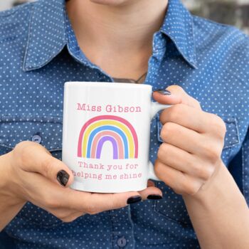 Teacher Rainbow Personalised Gift Mug, 4 of 4