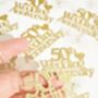 Golden 50th Wedding Anniversary Confetti Table Decorations, thumbnail 2 of 7