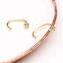 18ct Gold Plated Or Silver Crystal Mini Hoop Earrings, thumbnail 4 of 8