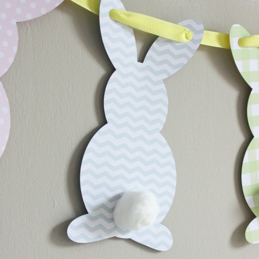 easter bunny bunting by whole in the middle