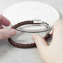 Personalised Sterling Silver Horseshoe Leather Bracelet, thumbnail 3 of 10