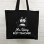 Personalised Tote Bag For Teacher's, Owl Cat Dog Design, thumbnail 4 of 6