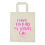 Thank You For Being My Flower Girl Mini Tote Bag, thumbnail 3 of 7