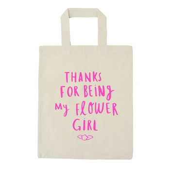 Thank You For Being My Flower Girl Mini Tote Bag, 3 of 7