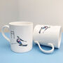 Slalom Skiing Bone China Mug, thumbnail 3 of 3