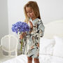 Mini Personalised Bridal Floral Print Dressing Gown, thumbnail 1 of 4