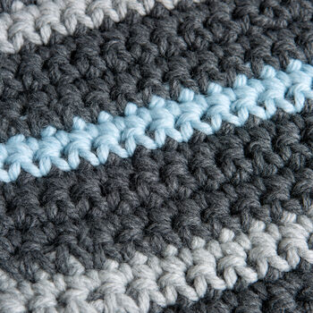 Beginners Crochet Blanket Kit Chequered, 5 of 7