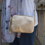 Personalised Gold Or Silver Box Cross Body Leather Bag, thumbnail 2 of 12