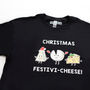 Funny Cheese Men's Christmas T Shirt, thumbnail 2 of 5