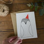 Penguin Illustrated Christmas Card, thumbnail 1 of 4