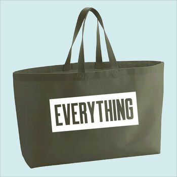 Everything Premium Canvas Oversized Tote Bag, 3 of 9