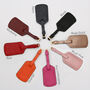 Luxury Italian Leather Patch Personalised Luggage Tag, thumbnail 4 of 6