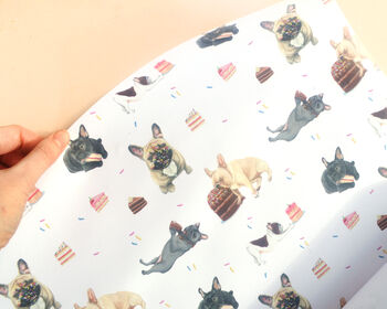 2x French Bulldog Wrapping Paper, 2 of 3