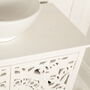 White Carved Bathroom Vanity Unit, thumbnail 5 of 9