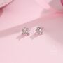 Sterling Silver Cz Saturn Planet Stud Earrings, thumbnail 3 of 11