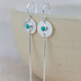 Sterling Silver Birthstone Stick Earrings, thumbnail 1 of 8