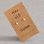 Great Teacher Apple Earrings In Sterling Silver, thumbnail 1 of 10