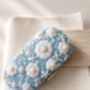 Coastal Blue | Light Blue Floral Embroidery Summer Clutch, thumbnail 7 of 8