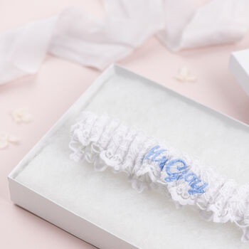 Embroidered 'Emilia' Collection Bridal Garter, 2 of 9