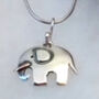 Elephant Pendant In Sterling Silver With Golden Tusk, thumbnail 2 of 4