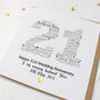 Personalised 21st Anniversary Card With Brass Heart, thumbnail 1 of 4