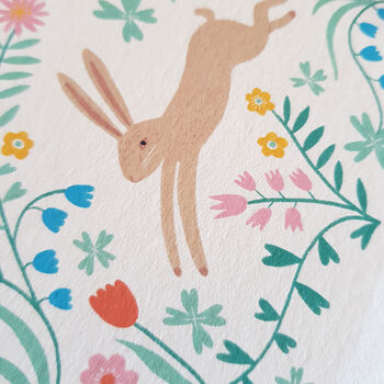 Spring Hare A4 Illustrated Art Print, 2 of 4