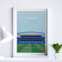 Chelsea Football Stadium Art Print Personalised Gift, thumbnail 1 of 6