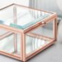 Personalised Rose Gold Glass Jewellery Box, thumbnail 2 of 5