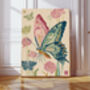 Japanese Pink Butterfly Art Print, thumbnail 1 of 4