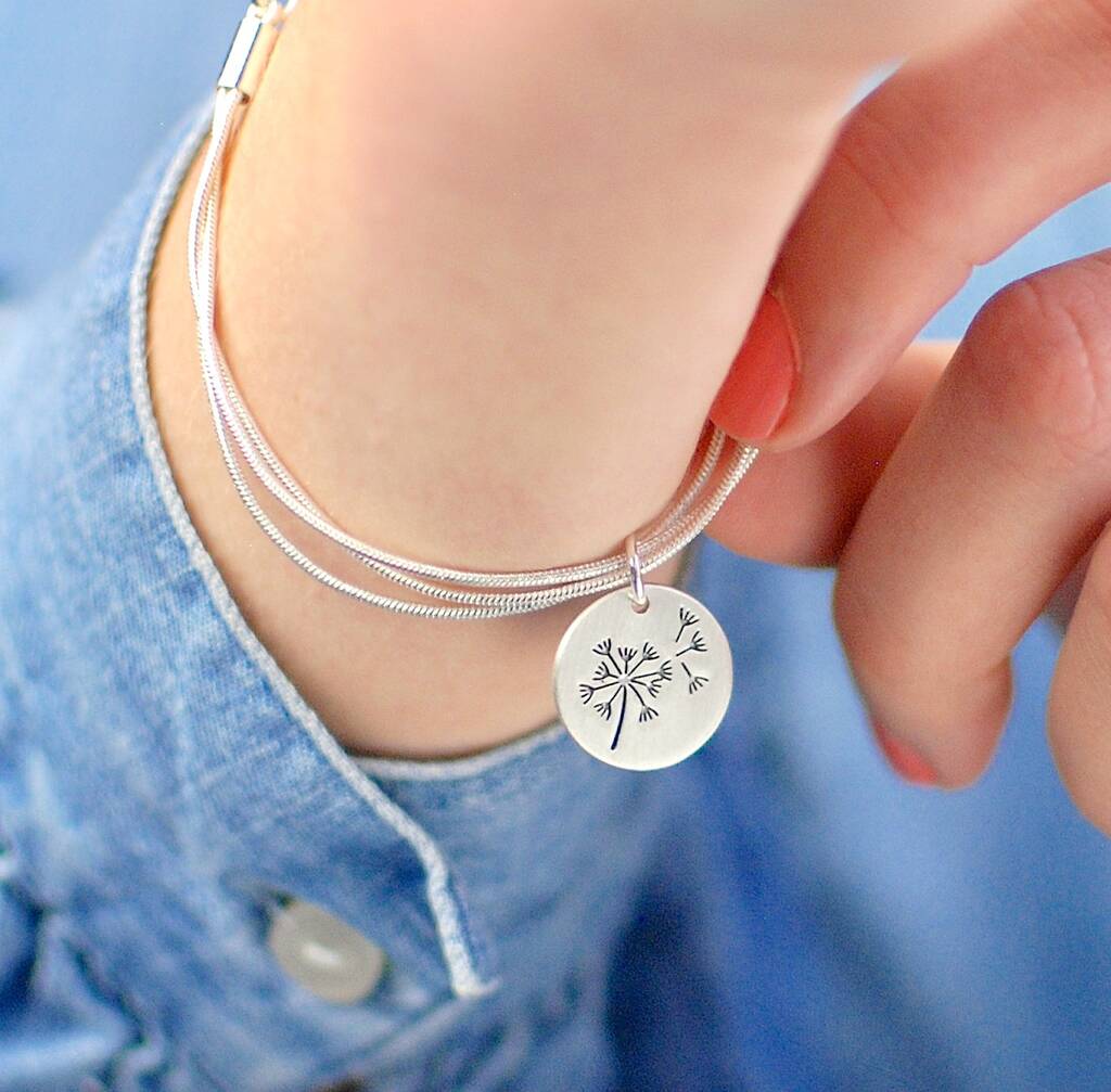 Personalised Dandelion Wishes Bracelet By Penelopetom