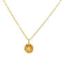Diamond Forget Me Not Necklace In Gold Plated Silver, thumbnail 3 of 5