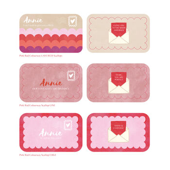 Personalised Valentine's Letter Style Gift Tin, 5 of 9