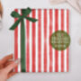 Valentine Wrapping Paper With Red Stripe Pattern, Three Sheet Pack, thumbnail 2 of 3