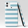 Personalised Blue Stripes Phone Case, thumbnail 2 of 6