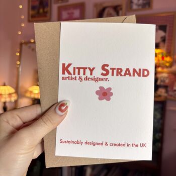 Cute Christmas Card And Sticker Gift Set: Bunny Waterproof Sticker And A6 Card, 3 of 10