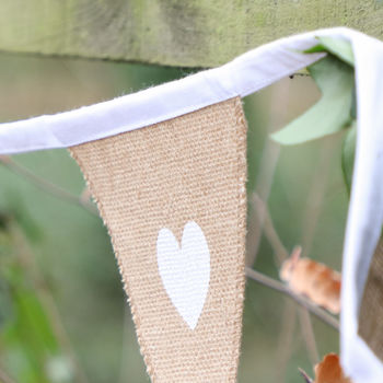 Natural Jute Country Heart Bunting, 4 of 9