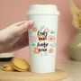 Personalised Floral Travel Mug, thumbnail 4 of 9