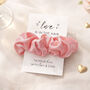 Valentine's Hair Scrunchie Gift Heart Cute Small Accessory Gift For Her, thumbnail 1 of 4