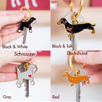 Dog Loss Memorial Enamel Keyring Gift Choice Of Breeds, 8 of 11