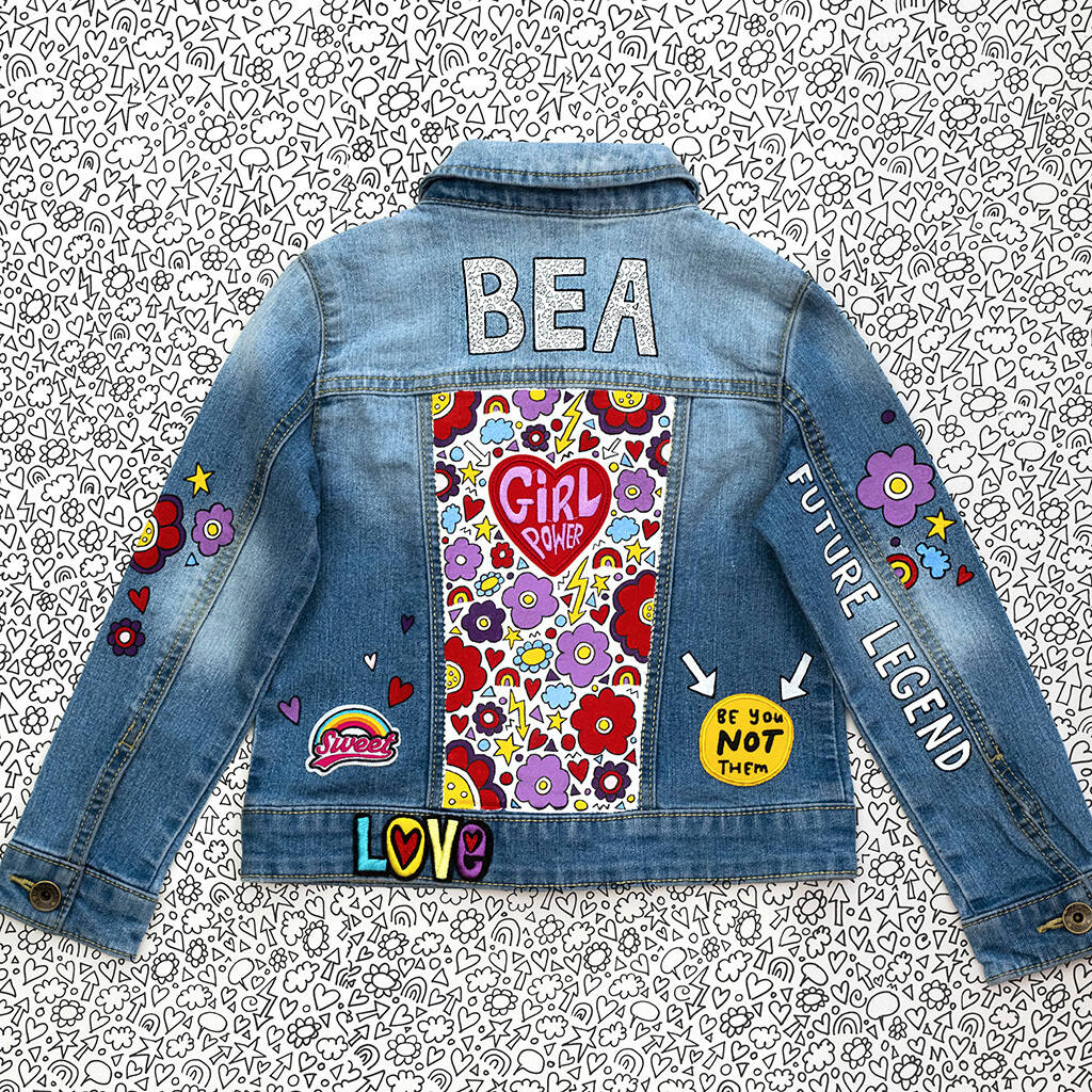 painted denim jacket designs