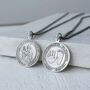 Silver Handprint And Footprint St Christopher Necklace, thumbnail 1 of 4