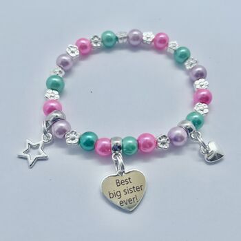 Personalised Sister Bracelet Or Cousin Charm Bracelet, 4 of 12