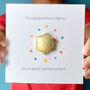 Personalised Congratulations Chocolate Star Card, thumbnail 3 of 4