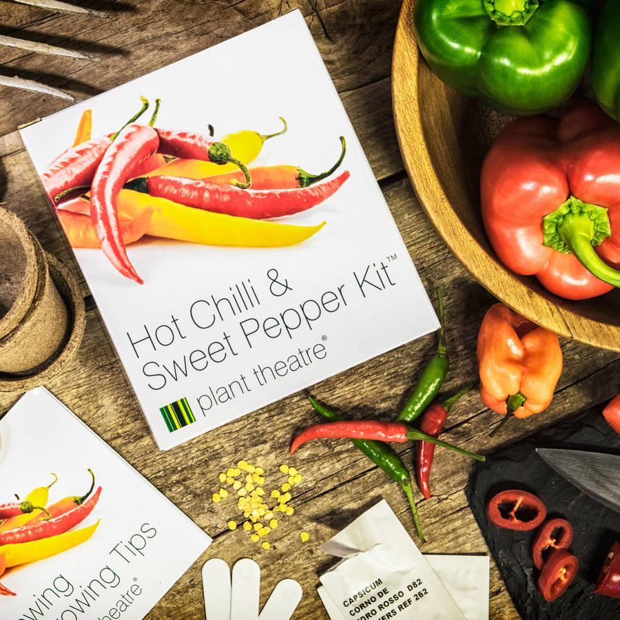 Bonsai Trio And Hot Chilli And Sweet Pepper Kit By Plant Theatre