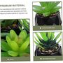 Four Mini Artificial Fake Succulents Plants In Pots, thumbnail 5 of 7