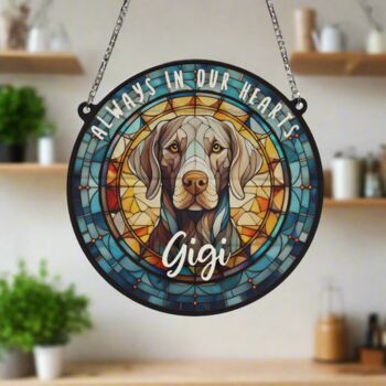 Weimaraner Memorial Suncatcher, 3 of 6